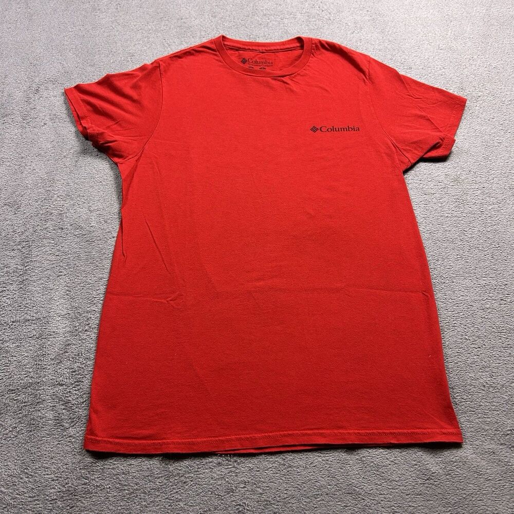 Columbia Sportswear Graphic T-Shirt Men's Size Small Red Short Sleeve Cotton